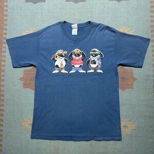 Vintage t shirt whale watchers save the humans funny animal holland large